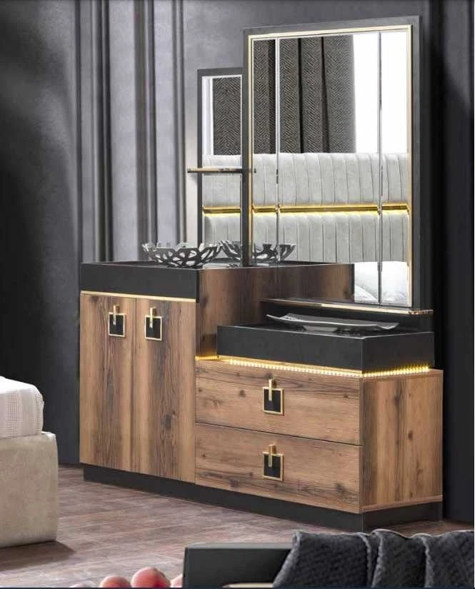 Design Schminktisch mit Spiegel Luxus Modern Schlafzimmer Möbel Neu - Bild 1 von 1