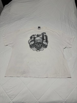 SRH Skull Bandana T-Shirt Size 4XL Motocross Gangster Cholo Chicano Grunge Y2K