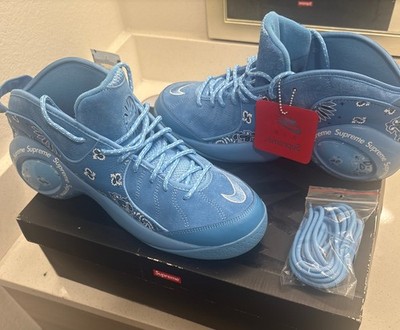 Nike X Supreme Air Zoom Flight 95 SP University Blue DJ8604-400 Sz 12 Men s