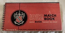 1952 Buick Match Book - Competitive Comparison Dealer Album RARE