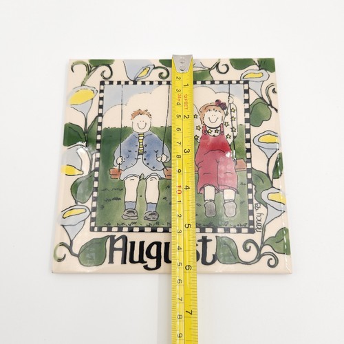 H&R Johnson August Tile Wall Art 6" sottopiumino firmato Nancy opera d'arte made in England - Foto 8 di 10