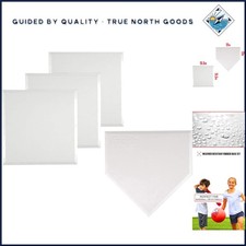 Throw Down Rubber Baseball Base Set with Home Plate for Backyard Games