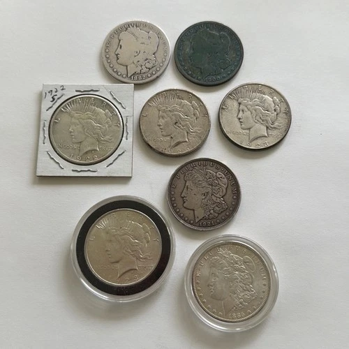 Morgan & Peace Silver Dollar Lot of 8 🇺🇸