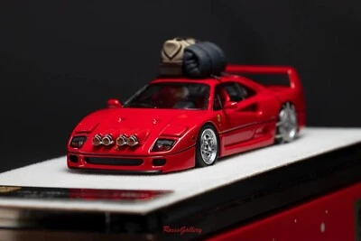PGM 1:64 Ferrari F40 Christmas Snow Standard Red Alloy Full