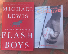 Moneyball (paperback) and Flash Boys (hardcover) Michael Lewis