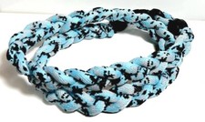3 Rope Tornado Braided Boys Youth Baseball Necklace 18" 20" Sky Light Blue Camo