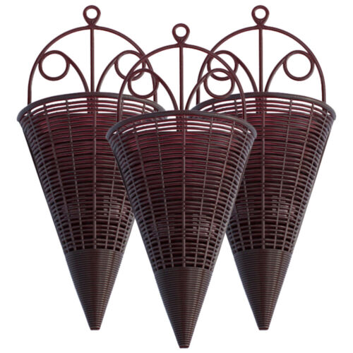 3 Pcs Hanging Baskets for Plants Outdoor Rattan Decorative Flower Pots Rustic - Picture 6 of 12