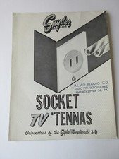 SNYDER SOCKET TV ANTENNA ADVERTISEMENT BROCHURE BOOKLET ALMO RADIO VINTAGE