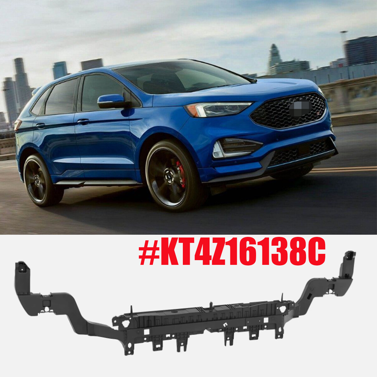 Front Upper Radiator Support Tie Bar Black KT4Z16138C For