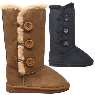 Fur Lined Womens Lined Wellington Boots Regatta Black Luxley Mid