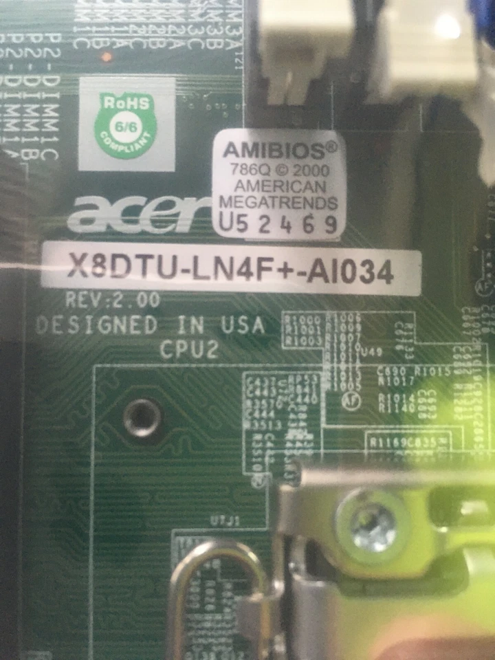 SuperMicro server mainboard dual socket 1366 X8DTU-LN4F+-AI034  MB.R510F.001  - Image 3 of 4