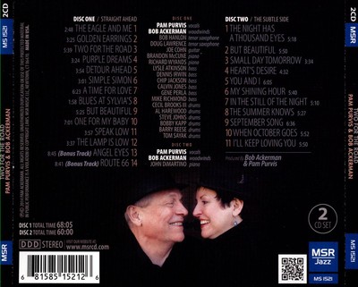 PAM PURVIS/BOB ACKERMAN TWO FOR THE ROAD NEW CD