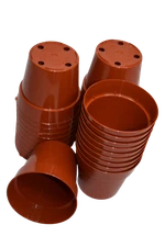 3" Brown Hard Plastic Nursery Pots (set of 30) Greenhouse Flower succulent- KOBA