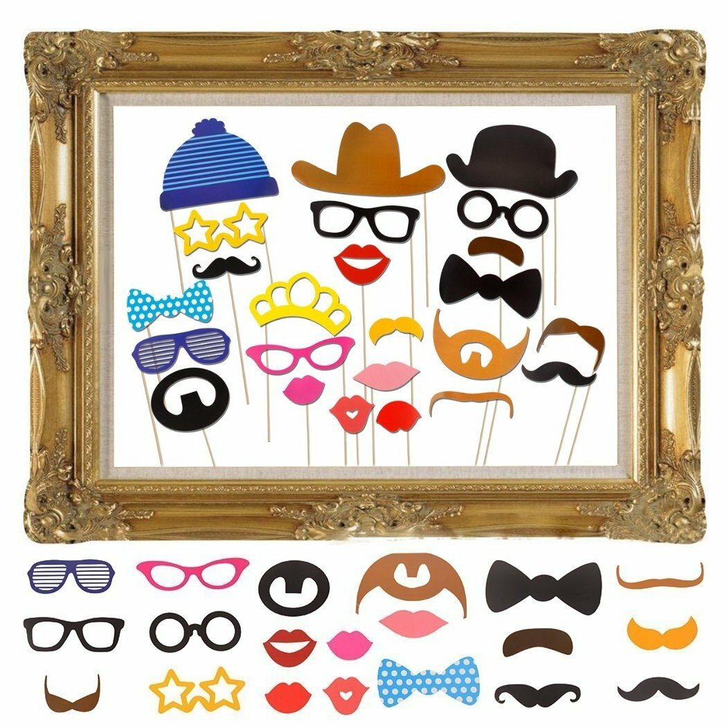 JZK 25 Photo booth props foto booth con cornice decorazione per (w7j)