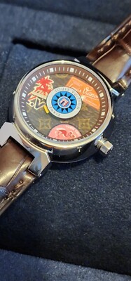 Louis Vuitton Tambour Monogram World Tour Dial Watch QA062Z