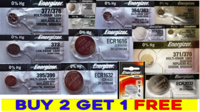 #ad Energizer Watch Batteries BUY 2 GET 1 FREE 371 377 379 364 CR 2032 2025 Battery $2.69