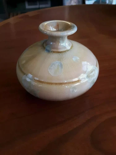 Vintage Ken Follette Studio Art Pottery Crystalline Vase