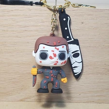 Michael Myers 🔪 3D horror mini figure keychain backpack clip accessory pendants