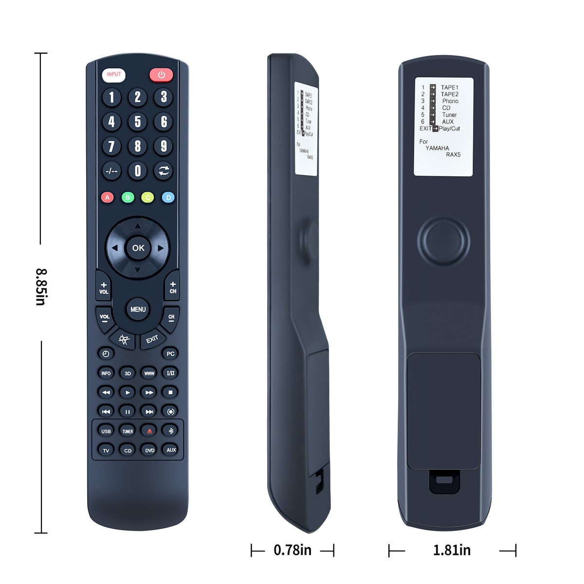 RAX5 VY75570 Replace Remote Control For Yamaha HiFi System AX892