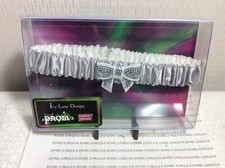 WEDDING OR PROM GARTERS New in plastic casing GRAY GARTER w/sequin bow