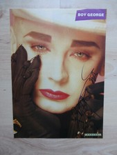 Boy George autograph signed 19x27 cm magazine image