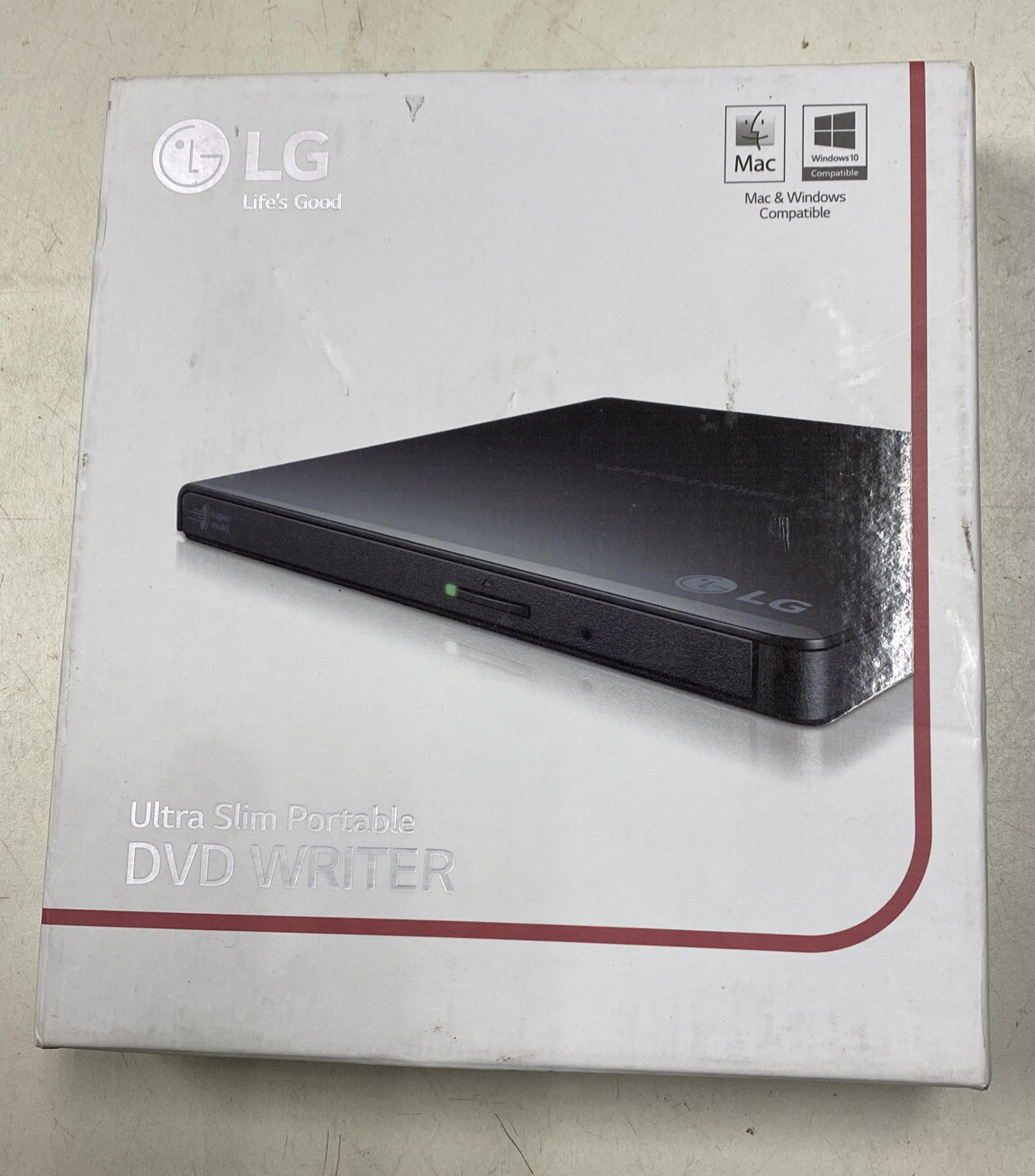 LG GP65NB60 UltraSlim Portable External DVD Burner and Drive Black