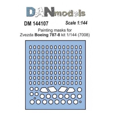 DAN Models 144107 Scale 1:144 Painting Masks for Boeing 787-8, for Zvezda kit