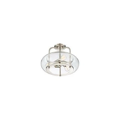 Quoizel TRG1716BN 3-Light Trilogy Semi-Flush Mount in Brushed Nickel - Picture 5 of 7
