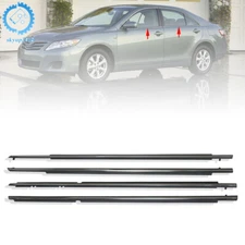 For 2007-2011 Toyota Camry Window Moulding Trims Weatherstrip Seal Belts Black
