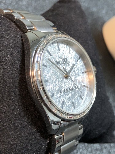 COACH Watch All Stainless WR30M 39mm Silver Tone Unisex Wristwatch 6” - Picture 19 of 23