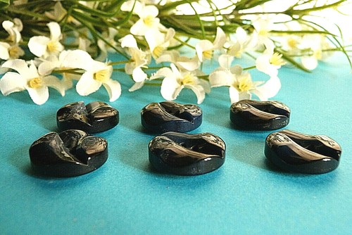 216CBIS/Stunning Buttons " Blazer Navy " Navy Blue Lot 6 Buttons Ep.vintage - Picture 3 of 4