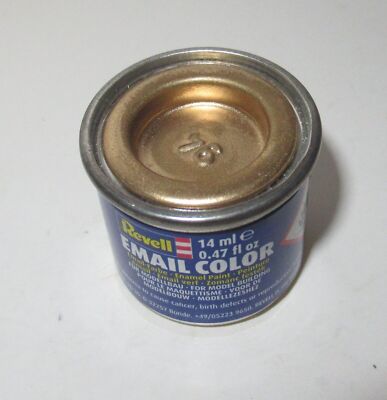 Revell Gold Metallic Enamel Paint - 14ml Tinlet For Model Building