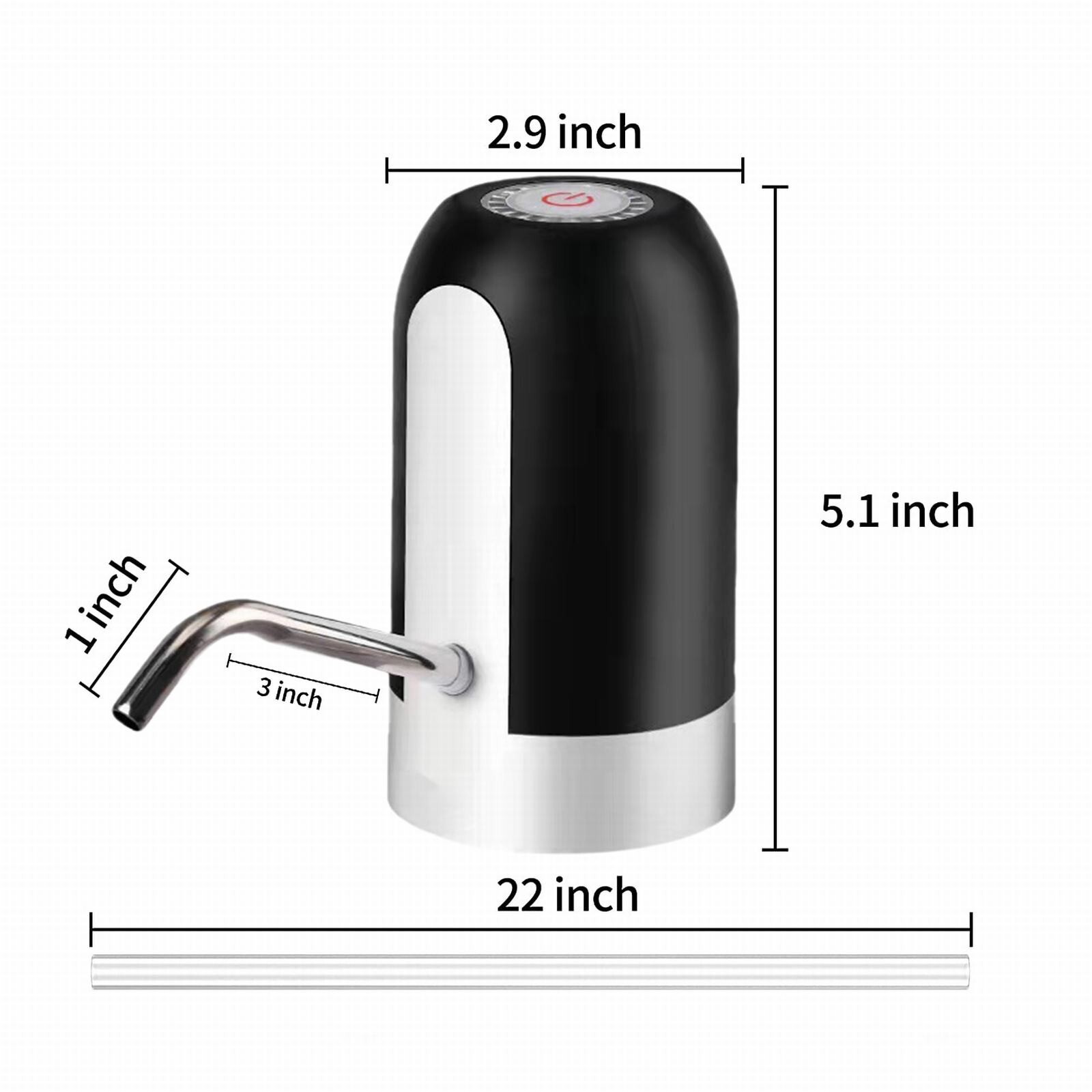 5 Gallon Water Bottle Dispenser USB Rechargeable Automatic Drinking