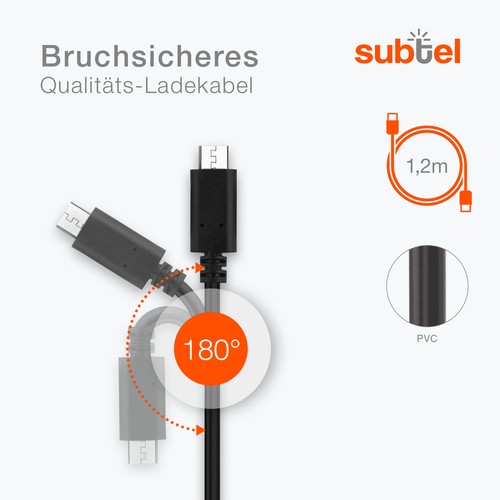 Ladegerät für ODYS Vito Miron Wintab 8 Xelio 10 Quad Ladekabel 2A 1.2m - Bild 4 von 7