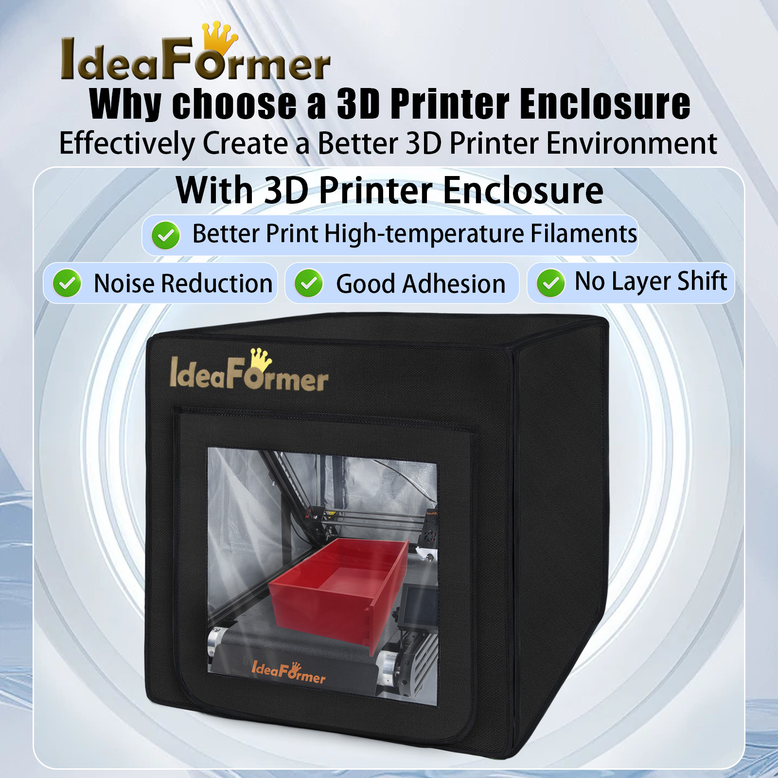 3D Printer Enlosure for Ideaformer IR3 V2 Conveyor Printer,Constant Temperature