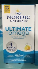 Nordic Naturals Ultimate Omega 1280mg Omega-3 Sealed Bottle 60 Soft Gels 01/24+