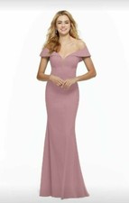 Morilee Bridesmaid Dress Desert Rose Size 10, NWT, off the shoulder style #21636