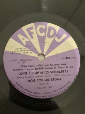 LOVIE AUSTIN BLUES SERENADERS FROG TONGUE STOMP 78RPM AFCDJ No. 023