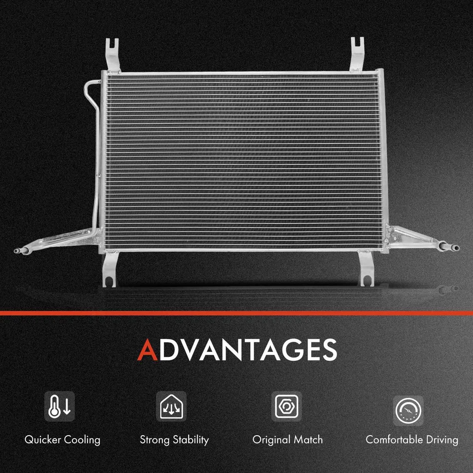 Kit de refrigeración de radiador y condensador de CA para Ford F-150 F-250 F-350 1994-1996 L6 4,9 L Foto 3 de 4