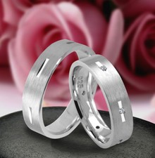 Verlobungsringe Trauringe Hochzeitsringe SILBER 925 & Gravur Gratis , JK10-6
