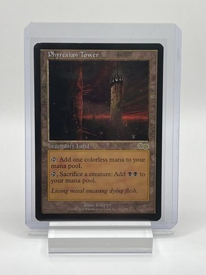 Phyrexian Tower Magic: The Gathering Urza's Saga 1998 Rare Legendary Land