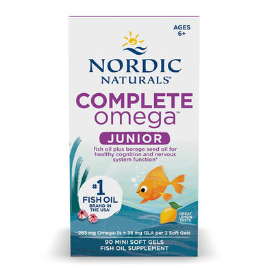Vollständiges Omega Junior 283 mg 90 Weichkapseln Omega-3-6-9-Fettsäuren Nordic 