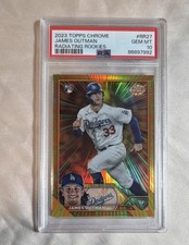 2023 Topps Chrome Radiating Rookies James Outman RR-27 Rookie PSA 10