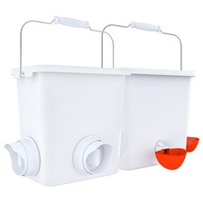 Large Automatic Chicken Feeder and Waterer Set Hanging Chicken Water Feeder P...