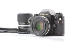  Exc 5 Nikon EM Black w/ Nikkor Ai-s 50mm f/1.8  36-72mm f/3.5 From JAPAN