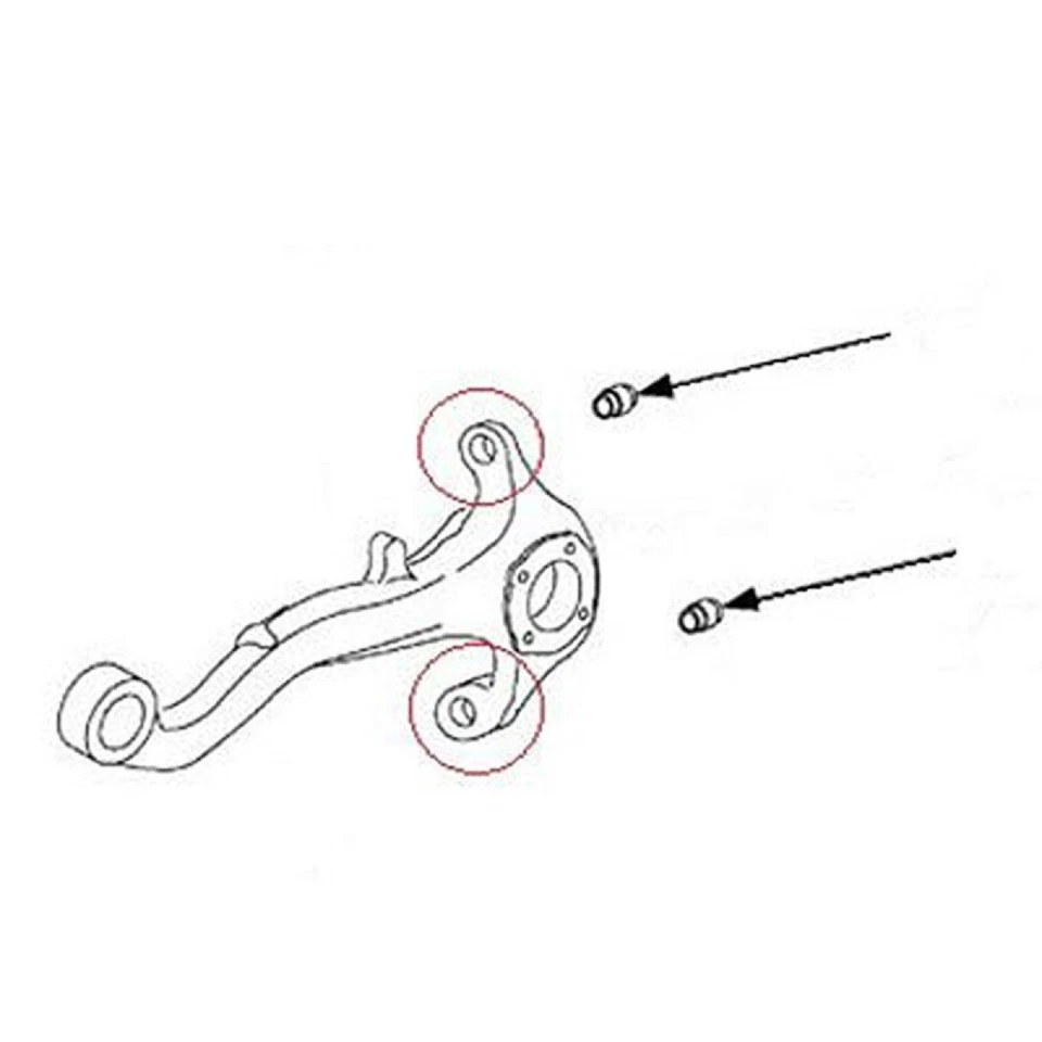 Juego de pares de bujes de nudillo de suspensión superior o inferior trasera para Saturn serie L 9-5 Foto 2 de 4