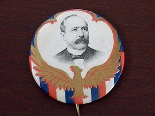 campaign pin pinback button political badge election LOCAL ADVERTISING 1.25"