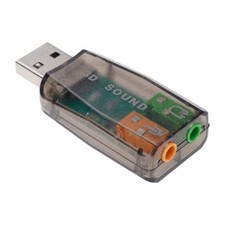 Mini USB Male to 3.5mm Female Adapter 3D Sound Card for Mic Microphone