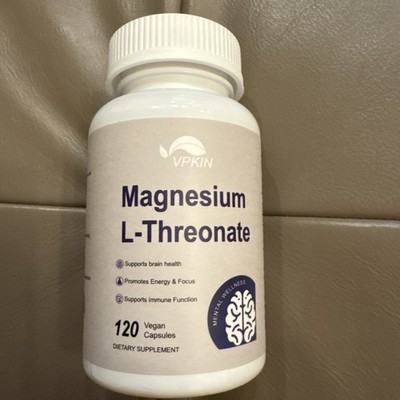 Magnesium L Threonate  - 120x  Capsules - Non-GMO Brain, Energy, Focus Support 