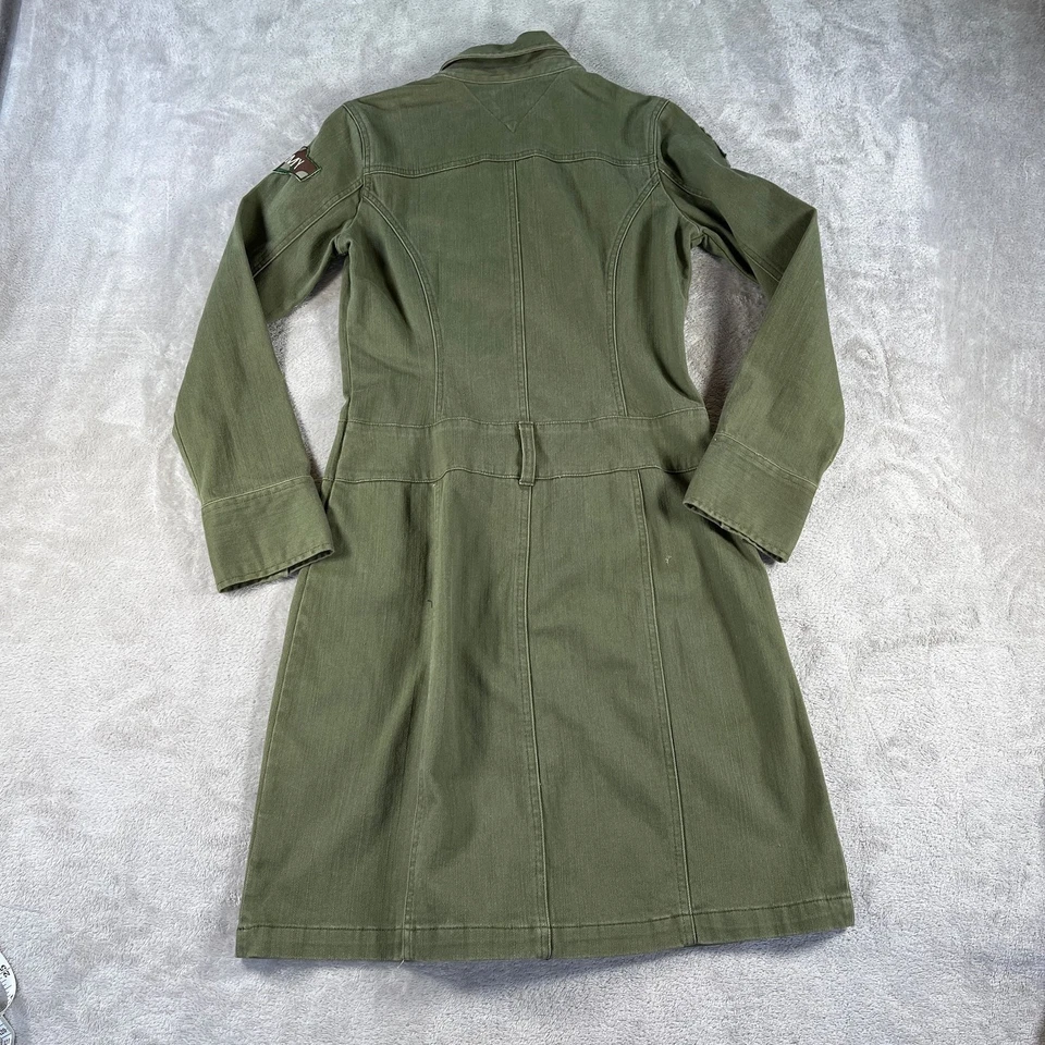 Tommy Jeans Vestido Utilitario Verde Ejército S Militar Estilo Y2K Gabardina Vibraciones Foto 2 de 4